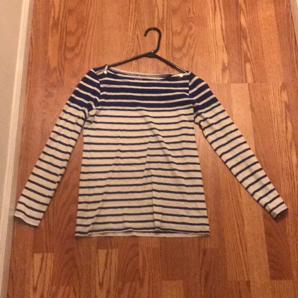 Blue and white painter tee from J Crew